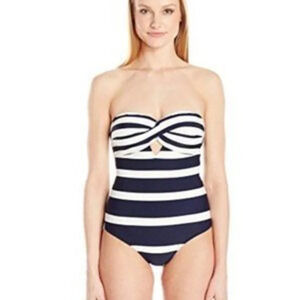 TED Baker Cirana One Piece Swimsuit  Navy White